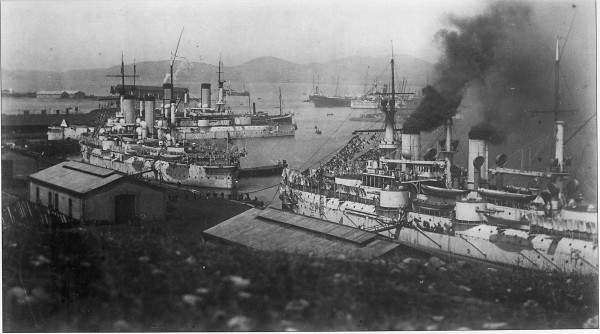 The Oslyabya was a battleship of the Russian Imperial Navy, belonging to the Peresvet-class. She was named for Rodion Oslyabya, a 14th century monk of the Troitse-Sergiyeva Lavra and a hero of the Battle of Kulikovo