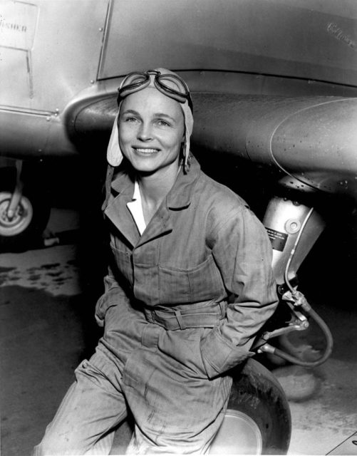 Mrs. Betty H. Gillies was the first woman pilot to be "flight checked" and accepted by the Women's Auxiliary Ferrying Squadron. She died in 1998 at the age of 90