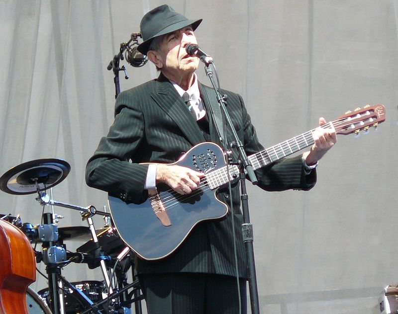 Leonard Cohen at Edinburgh Castle, July 2008. Photo Credit