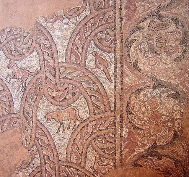 Floor mosaic in the Basilica at Plaoshnik