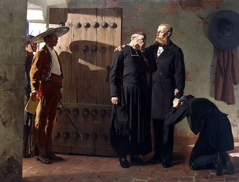 Last moments of Emperor Maximilian I of Mexico. by Jean-Paul Laurens