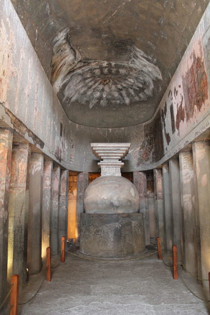 ajanta_cave_9_chaitya-griha_with_stupa_9842167554