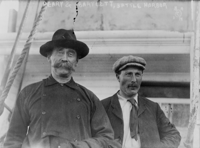 Captain Bob Bartlett (right) and Robert Edwin Peary (left).