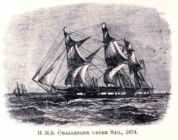 HMS Challenger in 1874