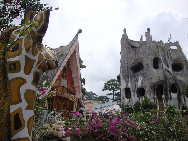 Designed by the eccentric Vietnamese architect and impressionist Dang Viet Nga. Photo Credit