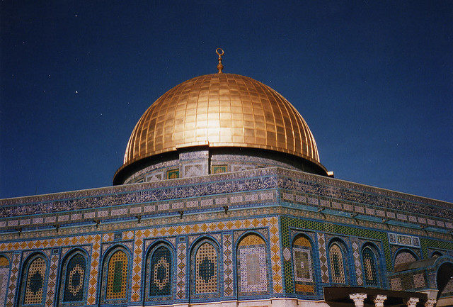 During the reign of Suleiman the Magnificent (1520–1566) the exterior of the Dome of the Rock was covered with tiles. Photo Credit