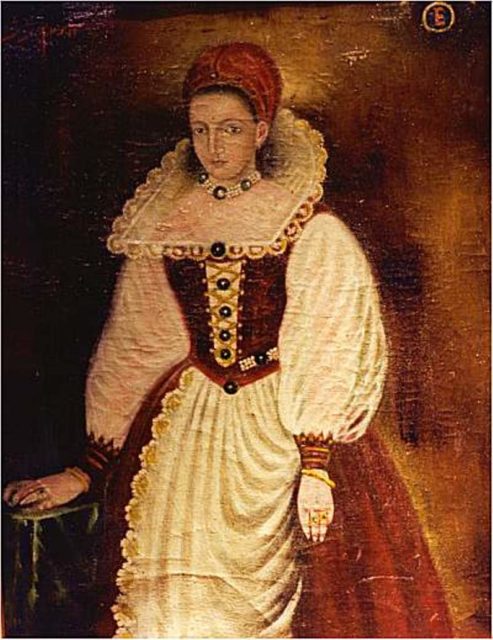 Copy of the lost 1585 original portrait of Elizabeth Bathory.