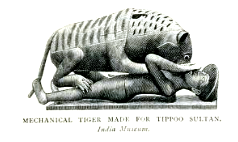 Illustration of Tipu's Tiger from page 1773 of A short history of the English people, Volume IV by John Richard Green, M. A.