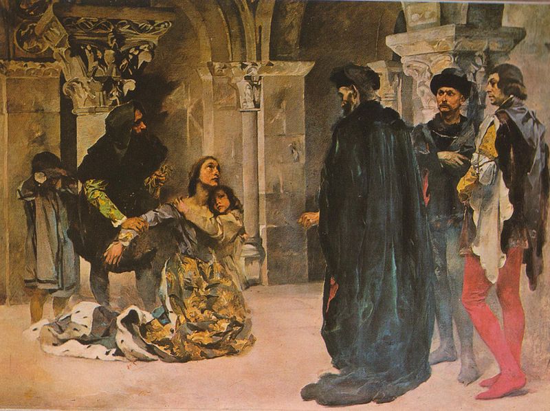 Murder of Ines de Castro. Paiting by Columbano Bordalo Pinheiro, ca. 1901/04.