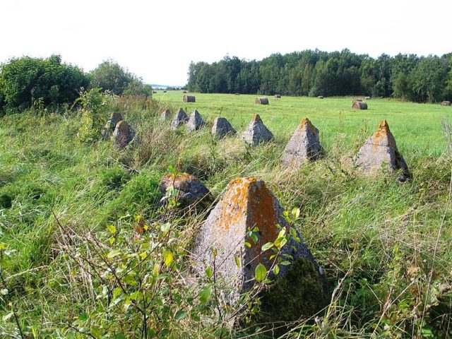 Land mines, barbed wire, and diagonally-placed steel beams were placed between the teeth to further impede movement. Photo Credit