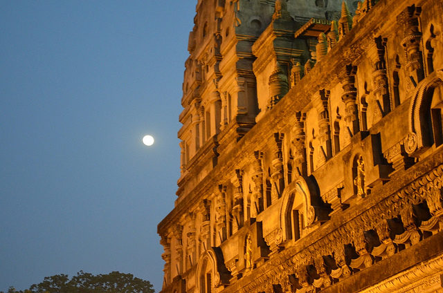 Mahabodhi Temple is constructed of brick and is one of the oldest brick structures to have survived in eastern India. Photo Credit