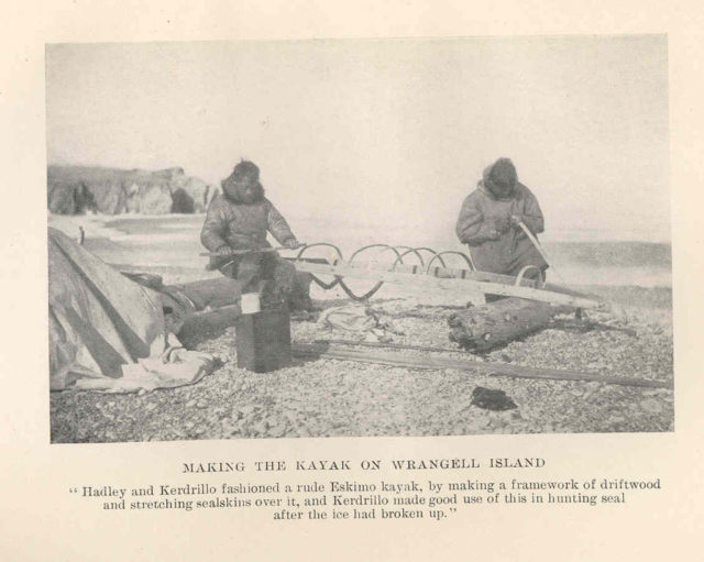 Making the Kayak on Wrangell Island.