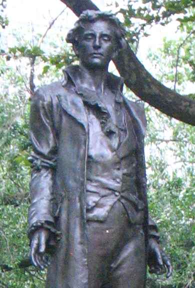 Statue of Nathan Hale in New York City's City Hall Park.