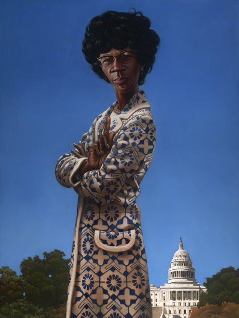 Portrait of Chisholm by Kadir Nelson in the Collection of the U.S. House of Representatives