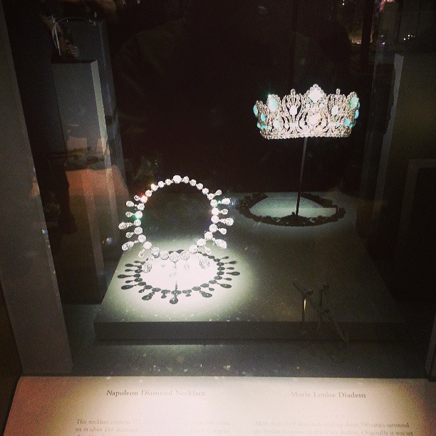 The Napoleon Diamond Necklace and the Marie Louise Diadem. Photo Credit