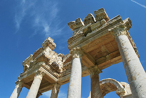 The Tetrapylon (monumental gate) at Aphrodisias, City of the Goddess of Love. Photo Credit