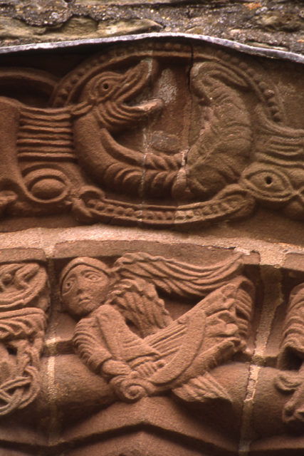 The carvings are all original and in their original positions. Photo Credit