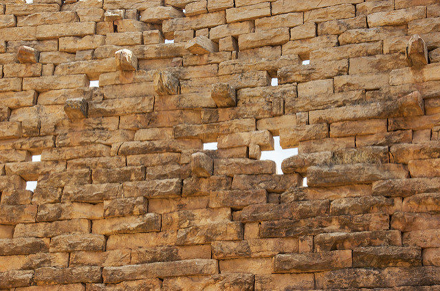 The temple was built from limestone . Photo Credit