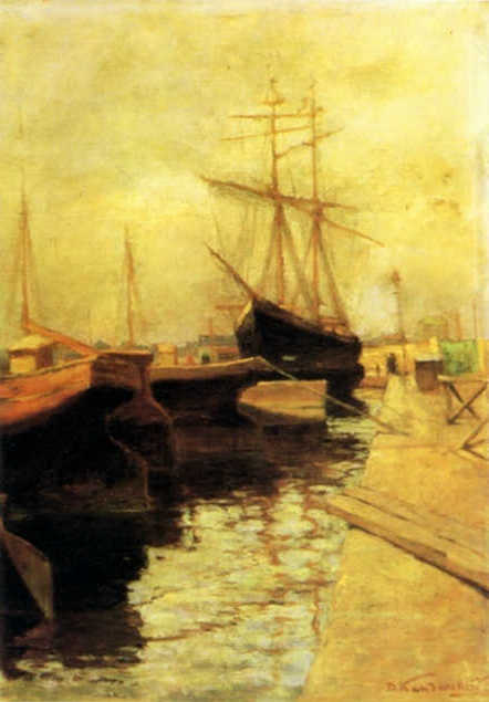 Odessa Port (1898). One of Kandinsky's early works. 