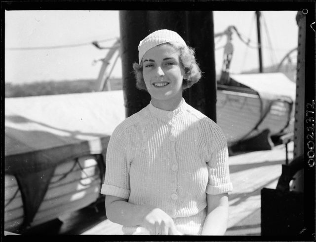 Australian actress Jean Laidley on board SS MORINDA Photo Credit