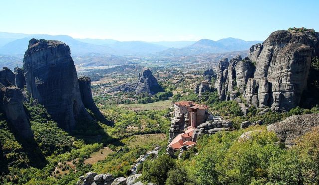 The Rousanou, the Nikolaos and the Grand Meteora monasteries. Photo Credit