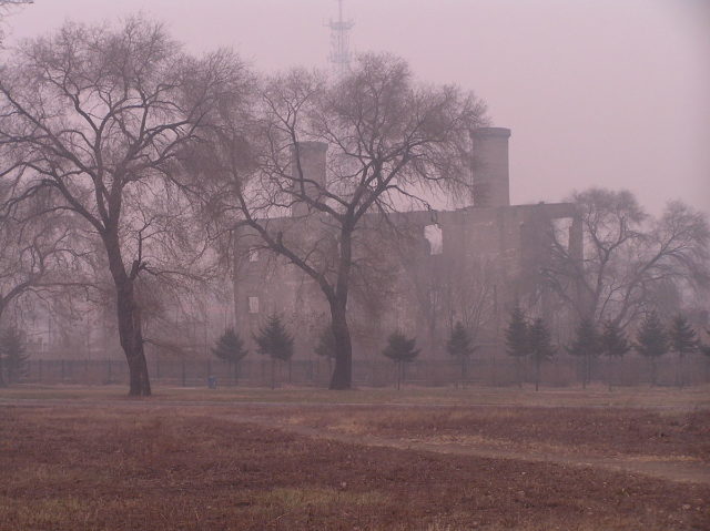 The ruins of a boiler building on the site of the bioweapon facility of Unit 731. Photo Credit