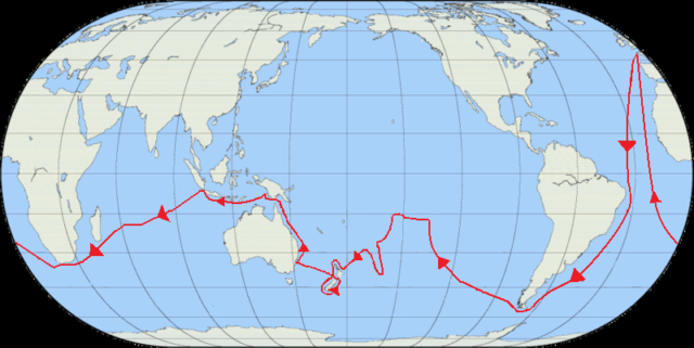 The route of Cook's first voyage Photo Credit