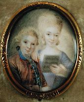 Wolfgang and Nannerl Mozart, c. 1763, by Eusebius Johann Alphen (1741–1772)
