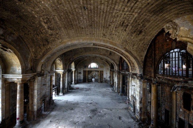 Michigan Central Train Station Interior 26 June 2009. Photo Credit 