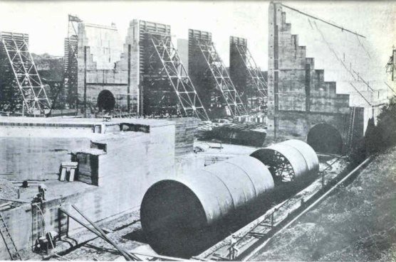 The Panama Canal locks under construction in 1910. Photo Credit