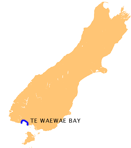 Location of Te Waewae Bay