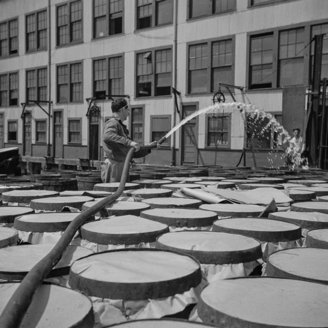  Watering fish at the Fulton fish market with brine water Photo Credit