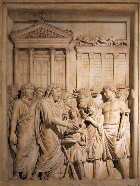 Marcus Aurelius sacrificing Photo Credit