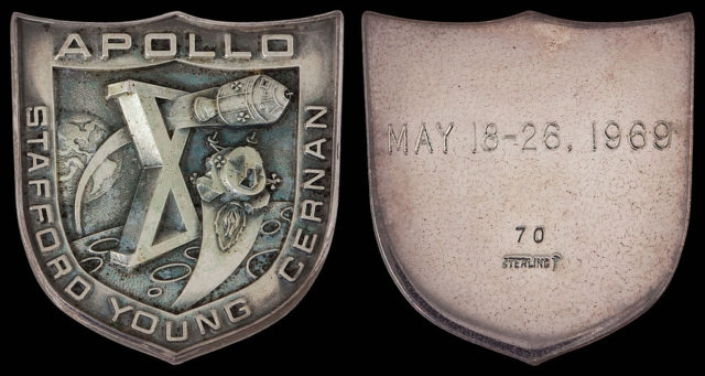 Apollo 10 space-flown silver Robbins medallion