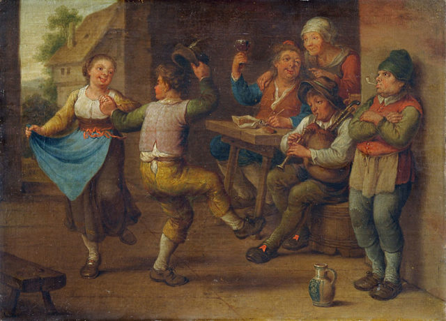 "Feiernde Bauern" ("Celebrating Peasants"), artist unknown, 18th or 19th century