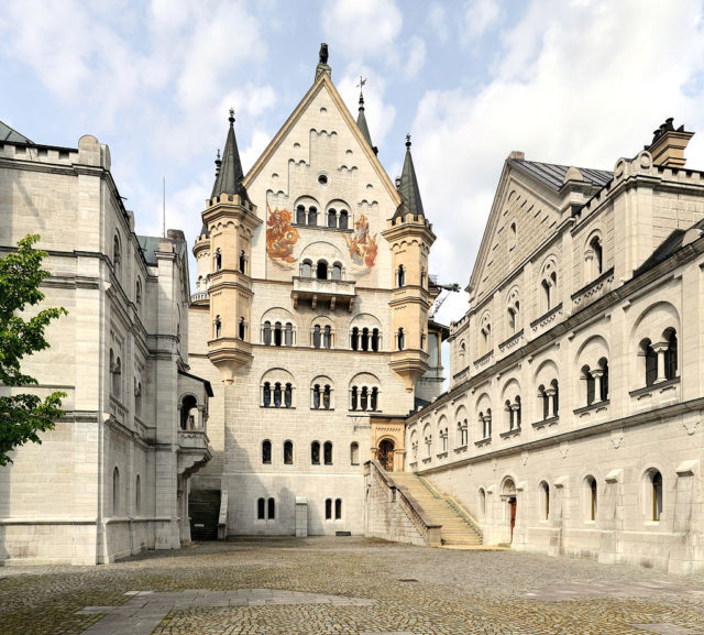 View from location of unrealized chapel along upper courtyard level Photo Credit