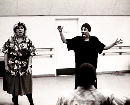 Donna Zapola, soprano, works with Leontyne Price. Photo Credit