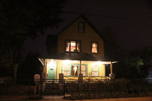 A Christmas Story House, Cleveland, at Night Photo Credit 