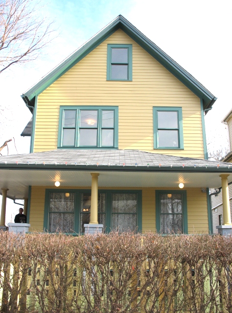 The front of the house where the movie A Christmas story was filmed in Cuyahoga County in Cleveland Ohio 