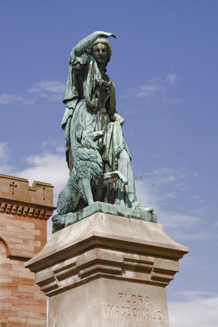 Flora MacDonald Statue, Inverness Castle. Photo credit