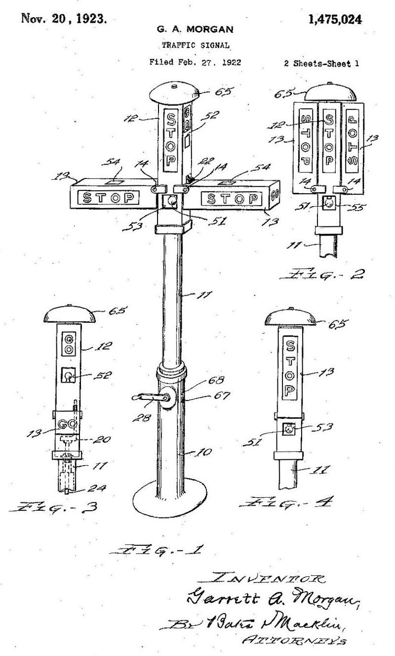 Patent drawing of Morgan's signal