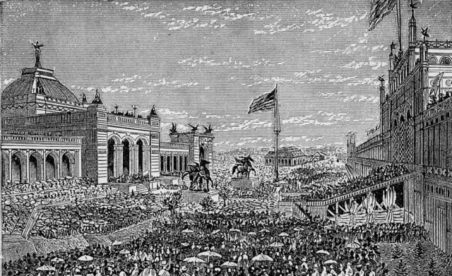 Opening day ceremonies at the Centennial Exhibition at Philadelphia, PA May 10, 1876.