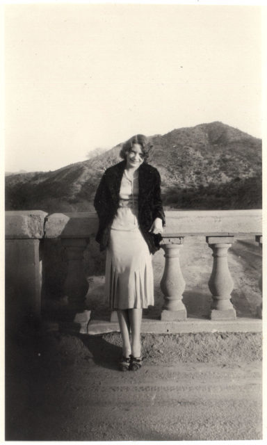 Girl in black and white, early 1930s Photo Credit