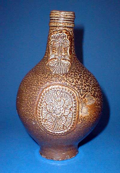 Bellarmine jug, c. 1650. Attempted forgeries were discovered in England in the 1990s. Photo Credit