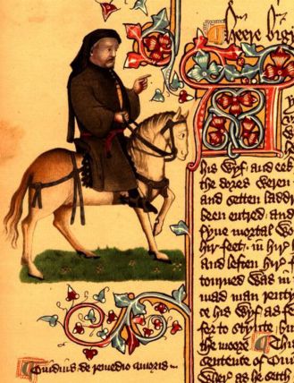 Chaucer as a pilgrim from the Ellesmere manuscript