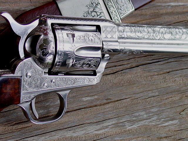 Second Generation Colt engraved in a 19th Century pattern.