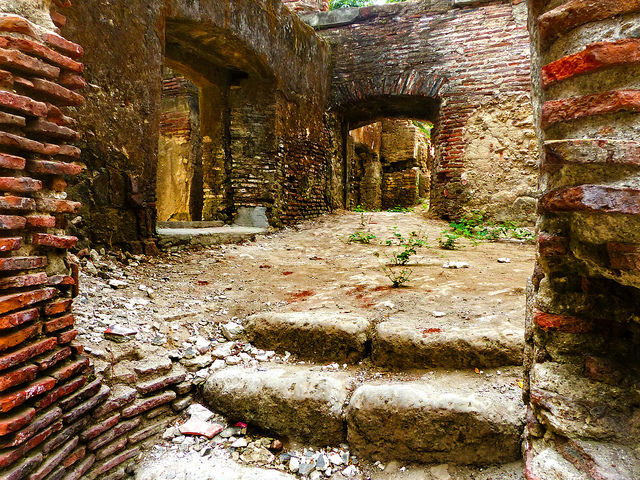 Inside view of the Paoay Church.