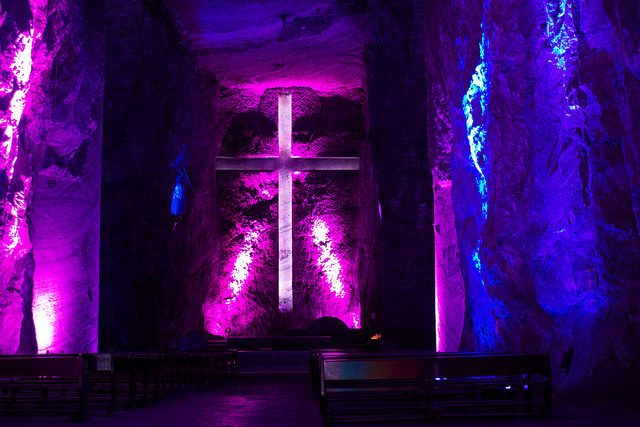 Main altar of the old cathedral, with cross. Photo Credit