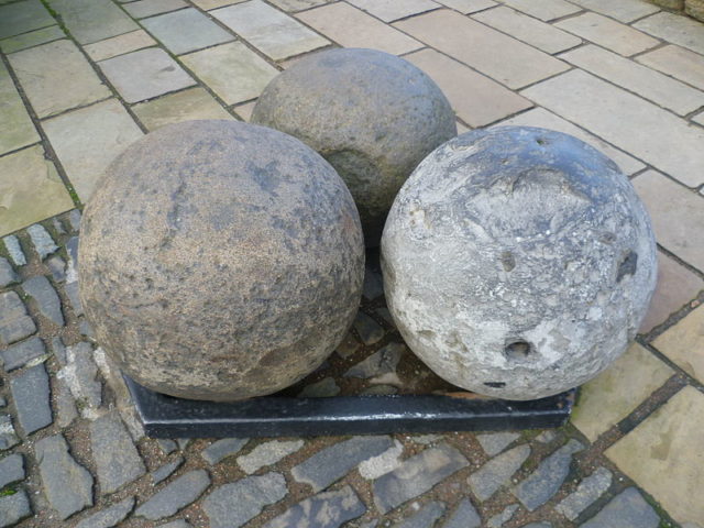 Mons Meg cannonballs. Photo Credit