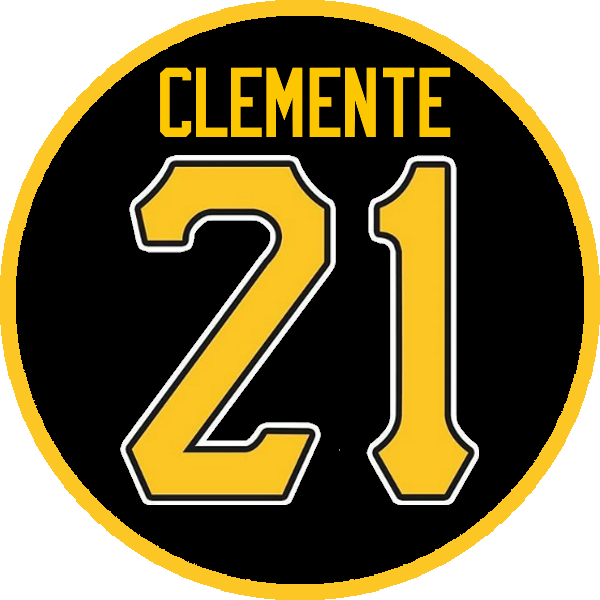 Roberto Clemente's number 21 was retired by the Pittsburgh Pirates in 1973. Photo Credit